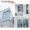 El marco de aluminio de la ventana abatible del metal del precio al por mayor del fabricante moderó la ventana corrediza de aluminio del vidrio