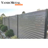 Paneles modernos de valla metálica para jardín Listones de valla de aluminio opcionales con recubrimiento de polvo anodizado Paneles de valla de privacidad de aluminio