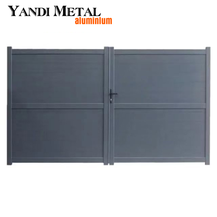 Puerta de aluminio Popular, motor automático, puerta de aluminio con recubrimiento en polvo y puerta de aluminio para valla