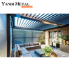Gazebo exterior eléctrico regulable e impermeable Terraza de aluminio cubierta con toldo Pérgola de lamas de aluminio