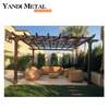 Toldo impermeable de metal para exteriores, toldo para pabellón, techo, pérgola de aluminio, equipada con luces de tubo secundarias emisoras de luz