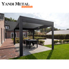 Patio eléctrico de aluminio impermeable con pérgola Gazebo de jardín exterior Persianas Pérgola de aluminio