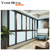 Ventana de aislamiento de aluminio con doble acristalamiento, diseño profesional, venta directa de fábrica Yandi