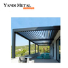 3 × 3 3 × 4 4 × 6 4 × 8 Balcón Metal Lujo moderno jardín impermeable Sistema de cubierta de pérgola de pabellón de aluminio exterior impermeable automático
