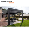 3 × 3 3 × 4 4 × 6 4 × 8 Balcón Metal Lujo moderno jardín impermeable Sistema de cubierta de pérgola de pabellón de aluminio exterior impermeable automático