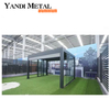 3×3 3×4 4×6 4×8 Pabellón de aluminio exterior impermeable moderno Pabellón bioclimático con techo de rejilla ajustable eléctrico