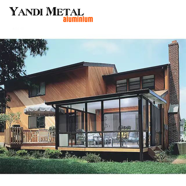 Persianas fijas de aluminio para solárium de pared comercial con apertura manual del sistema de pared de ventana residencial