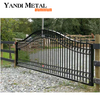 Puerta de valla soldada de aluminio y metal para exteriores, puerta de aluminio para entrada exterior de seguridad con pintura en polvo para el hogar y Villa