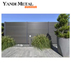Piezas de aluminio del panel de la cerca de la puerta del jardín del PVC del plástico de madera blanco del material personalizado