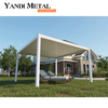 Pérgola de persiana eléctrica impermeable de aluminio para exteriores de tamaño personalizado Pérgola de aluminio bioclimática con sistema de iluminación LED