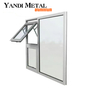 Ventanas abatibles de aluminio para apartamentos y hoteles Ventanas de vidrio templado Ventanas plegables con marco de ventana de aluminio