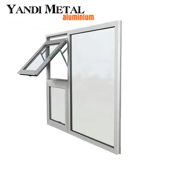 Ventanas abatibles de aluminio para apartamentos y hoteles Ventanas de vidrio templado Ventanas plegables con marco de ventana de aluminio