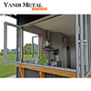 Ventana abatible vertical de balcón de aluminio con doble acristalamiento directo de fábrica de estilo moderno