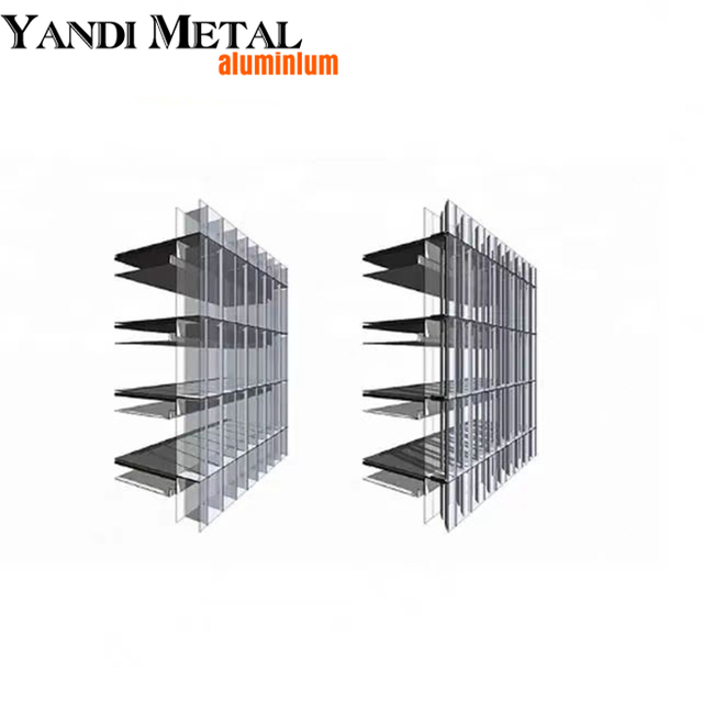 Muro cortina de vidrio de aluminio, sistema de unidad de ventana de muro cortina exterior de edificio de vidrio templado de alta calidad