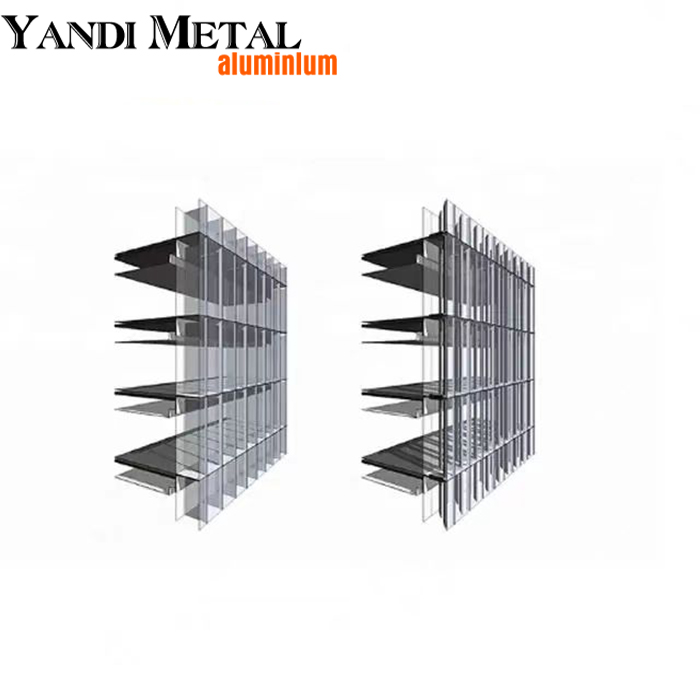 Muro cortina de vidrio de aluminio, sistema de unidad de ventana de muro cortina exterior de edificio de vidrio templado de alta calidad