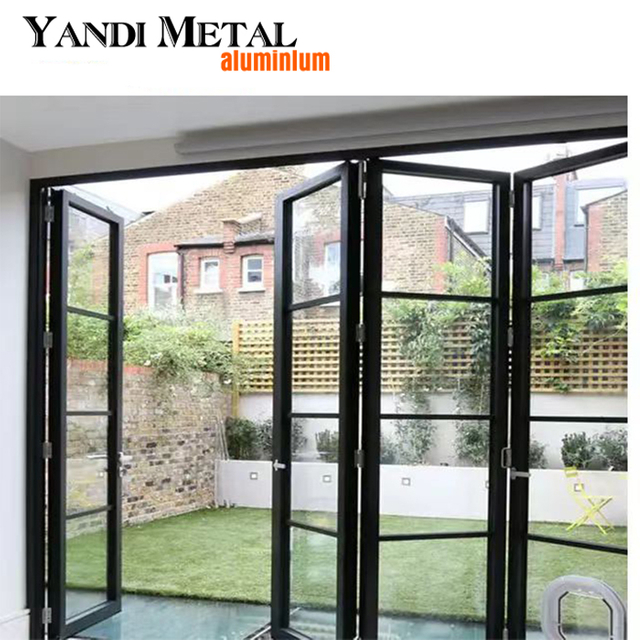 Puertas interiores/exteriores de aluminio abatibles de doble panel estándar europeo Puertas de aluminio