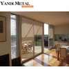 Puertas interiores/exteriores de aluminio abatibles de doble panel estándar europeo Puertas de aluminio