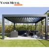 Gazebo con puerta corredera de cristal, cenador de aluminio para exteriores, impermeable, para jardín, cenador eléctrico para exteriores y cenador de aluminio para exteriores