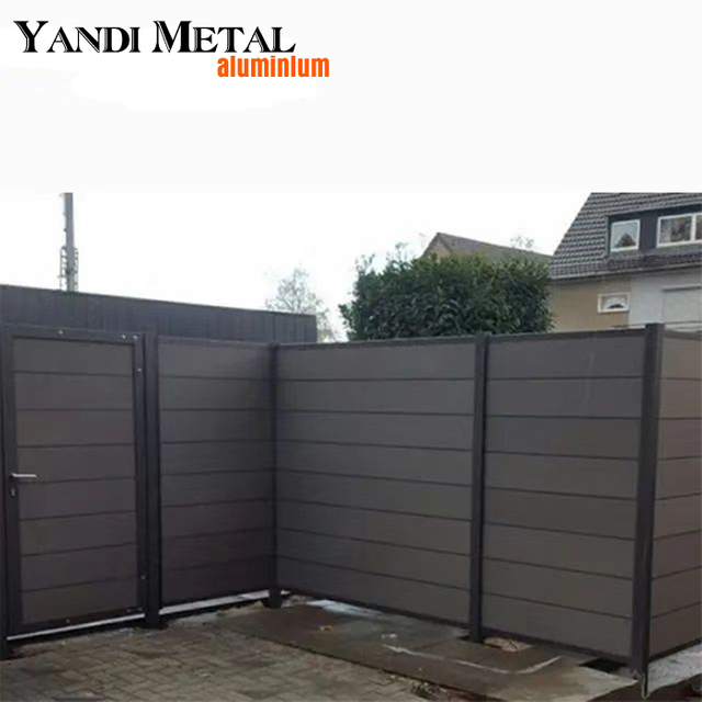 Valla de listones ensamblada impermeable para patio y jardín de nuevo diseño, privacidad de seguridad, valla metálica de aleación de aluminio, valla tipo Louvre