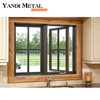 Ventana abatible de aluminio de doble acristalamiento Ventana corrediza con marco de aluminio Ventana de aluminio de seguridad hacia arriba