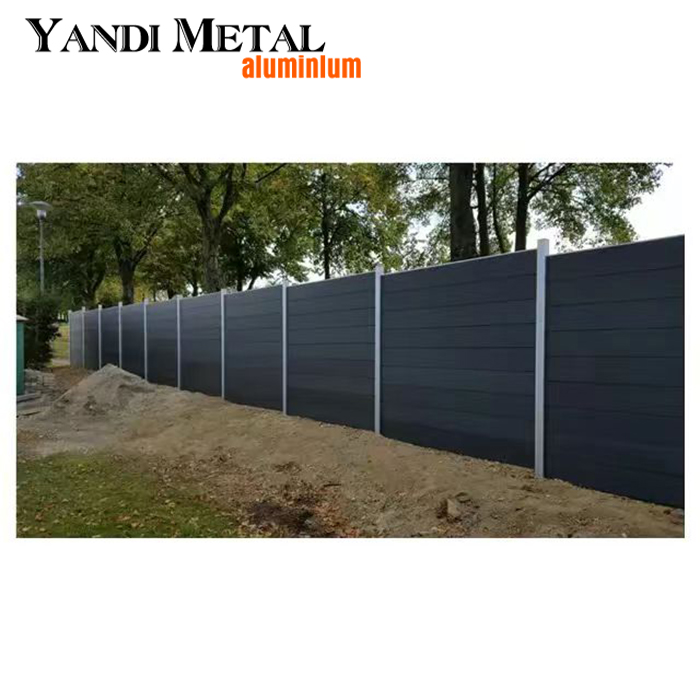 Valla de jardín de plástico, madera y aluminio de fábrica Yandi