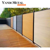 El patio al aire libre de la granja utiliza un sistema de panel de cerca modular de jardín de privacidad compuesto de madera plástica prefabricada con rejilla de cerca de Wpc
