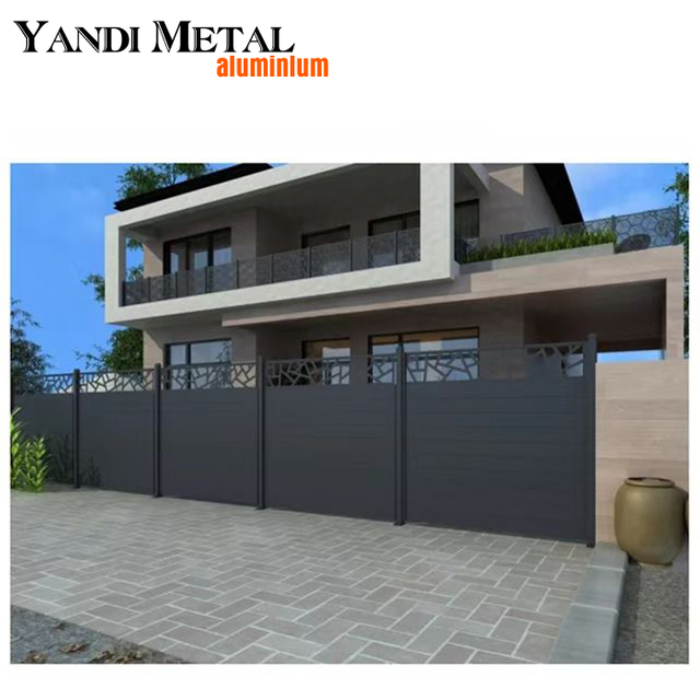 Fabricantes Yandi, placa de valla de aluminio de nuevo diseño, placa de valla de jardín, placa de valla de metal barata de aluminio