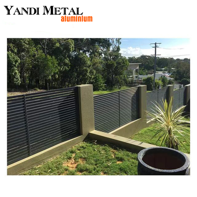 Valla de listones de alta calidad para piscina, privacidad de seguridad, valla metálica de aleación de aluminio, valla ciega