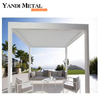 Toldo de aluminio impermeable de metal eléctrico para exteriores, cenador de jardín, sombrilla, pergola de techo, pérgola de aluminio