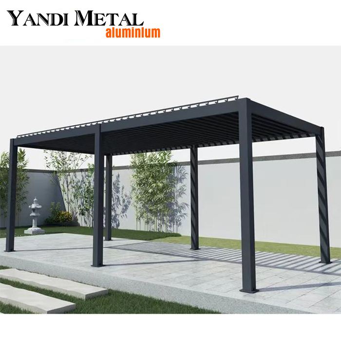 Cenadores de vidrio impermeables 3x3 3x4 Cenadores para exteriores Terraza Cenadores de aluminio Techo de metal de lujo para exteriores personalizados Cenadores de jardín de aluminio