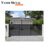 Puertas de aluminio modernas de diseño Puertas eléctricas automáticas Puertas de rejilla personalizadas Puertas residenciales corredizas de aluminio