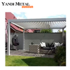 Custom 3 × 4 Villa Factory Arch techo sistema eléctrico impermeable Pabellón de metal Persianas bioclimáticas Pérgola de aluminio