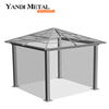 Pabellón moderno de aluminio con cubierta de alcantarilla para techo de terraza Pabellón exterior de jardín de cristal Sistema de pabellón de toldo de aluminio