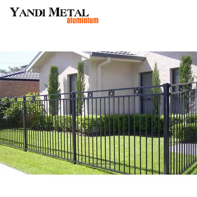 Paneles de valla de aluminio de alta calidad para vallas de jardín, barandillas de valla de piscina de aluminio y Metal, jardín negro