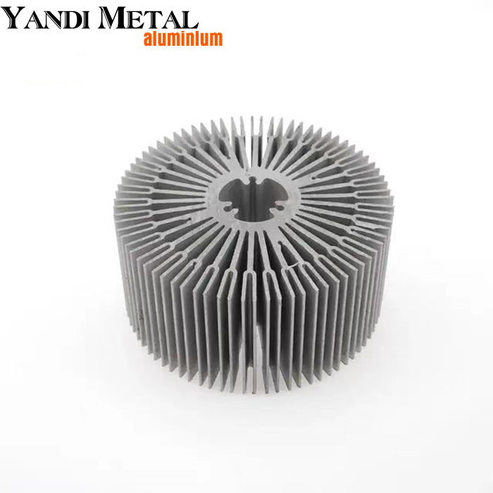 Disipador de calor circular de aluminio diferente, formas/perfiles de disipador de calor de aluminio, tipos de disipador de calor de perfil de aluminio de máquina de forma