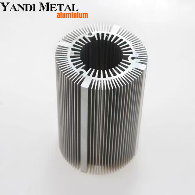Disipador de calor de aluminio extruido tipo girasol negro anodizado/disipador de calor circular de aluminio