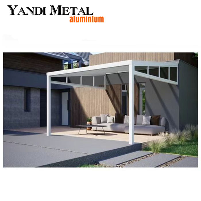 Terraza exterior eléctrica personalizada, persianas eléctricas impermeables, techo, pérgola bioclimática de aluminio, persianas exteriores impermeables