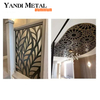 Panel de pantalla de metal perforado para privacidad de jardín de metal de aluminio cortado con láser decorativo para exteriores