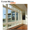 Ventanas abatibles de aluminio para apartamentos y hoteles Ventanas de vidrio templado Ventanas plegables con marco de ventana de aluminio