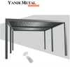 Pabellón moderno de aluminio con cubierta de alcantarilla para techo de terraza Pabellón exterior de jardín de cristal Sistema de pabellón de toldo de aluminio