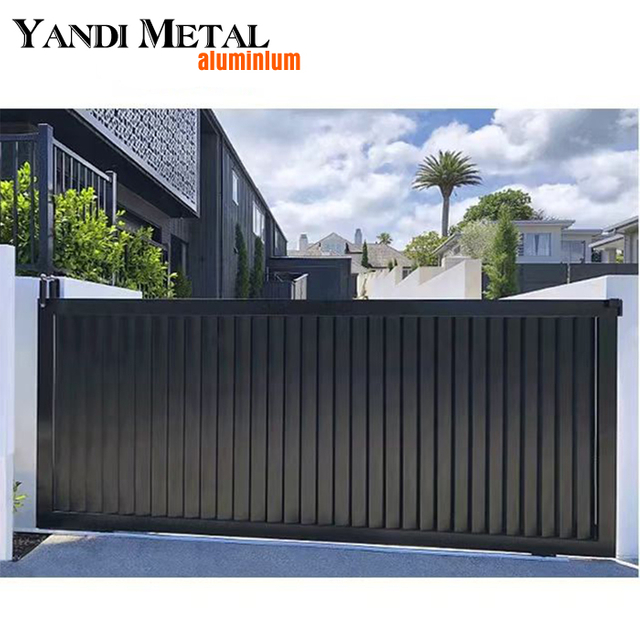 Perfiles de cerca de acero galvanizado de aluminio de lujo de moda personalizados Paneles y puertas de cerca unidos de color