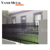 Valla de jardín barata, valla de estacas de hoja de aluminio, valla de seguridad de aluminio con acabado exterior negro superior de repuesto