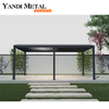 Toldo impermeable de metal para exteriores, toldo para pabellón, techo, pérgola de aluminio, equipada con luces de tubo secundarias emisoras de luz