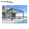 Patio eléctrico de aluminio impermeable con pérgola Gazebo de jardín exterior Persianas Pérgola de aluminio