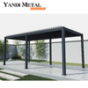 Pabellón de techo eléctrico de alta calidad, toldo para patio, pérgola de persiana de aluminio eléctrica doble impermeable