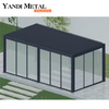 Cenadores de vidrio impermeables 3x3 3x4 Cenadores para exteriores Terraza Cenadores de aluminio Techo de metal de lujo para exteriores personalizados Cenadores de jardín de aluminio