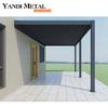 Pérgola de aluminio Yandi, pérgola de aluminio para colgar en la pared de jardín exterior, pérgola eléctrica manual personalizada, perfil de aluminio