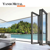 Yandi Sistema de aislamiento térmico puerta mosquitera plegable corrediza de aluminio de doble triple vidrio