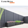 Valla de privacidad de jardín de metal para exteriores, valla de aluminio de privacidad Horizontal decorada con panel de valla de privacidad de aluminio negro