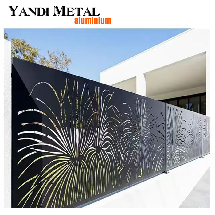 Paneles de corte de aluminio con recubrimiento en polvo 6063/6061/6060 T5 de alta calidad, paneles láser, vallas para puertas interiores y exteriores